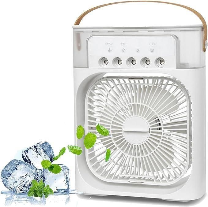USB Portable Mist Fan – Mini Air Cooler & Humidifier for Home, Office & Travel Use