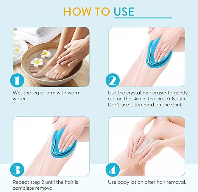 FLETIX Crystal Hair Eraser Stone – Painless, Eco-Friendly Hair Removal for Smooth, Radiant Skin