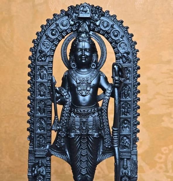 Ayodhya Ram Lalla 3D Resin Idol – 6-Inch Divine Sculpture for Home Décor & Gifting