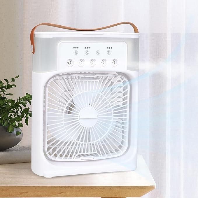 USB Portable Mist Fan – Mini Air Cooler & Humidifier for Home, Office & Travel Use
