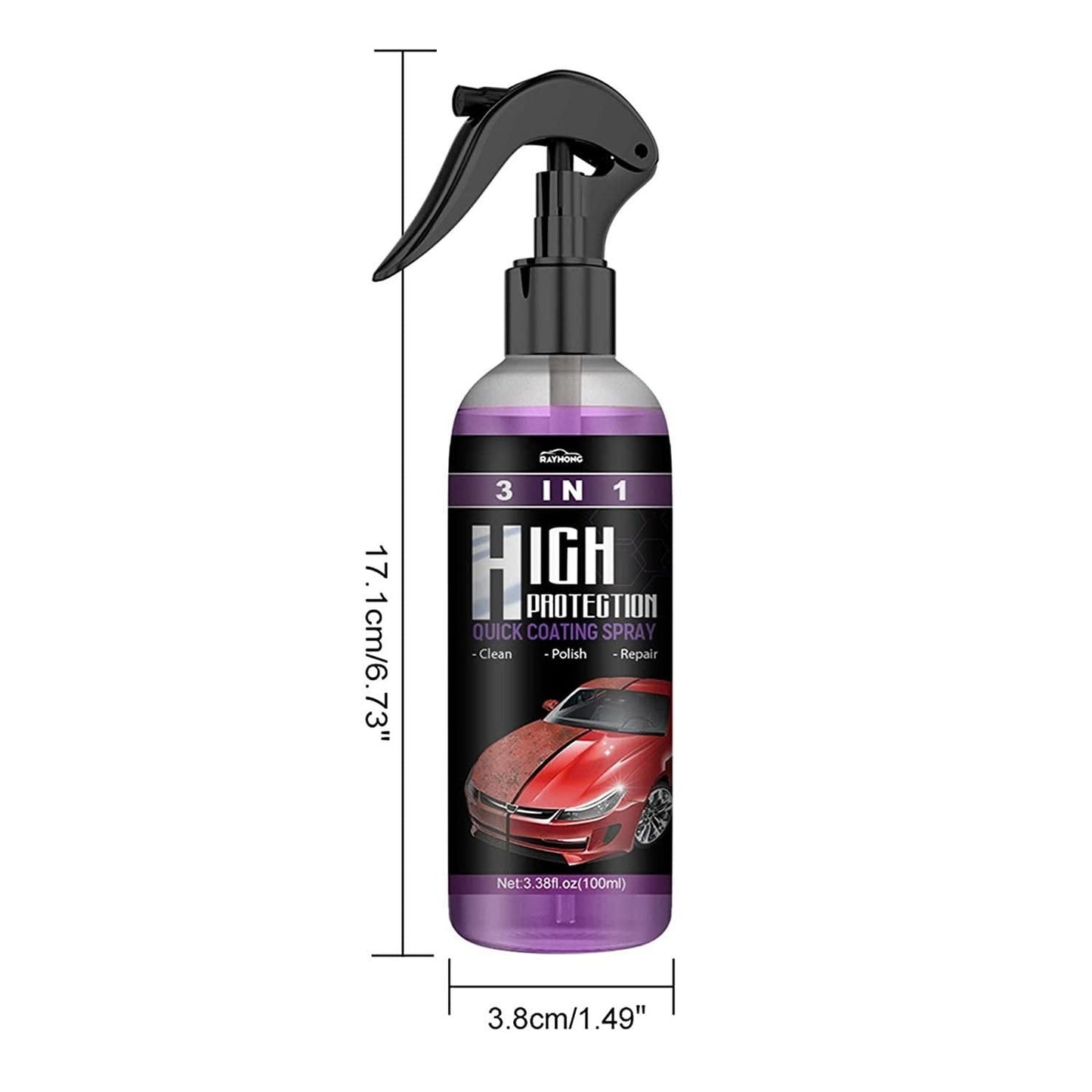 Hydrophobic Polish Nano Coating Agent – Ultimate Car Scratch Spray for Polishing, Protection & Shine (Pack of 2)