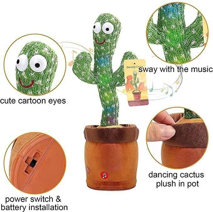 LED Musical Dancing & Mimicry Cactus Toy – Fun, Interactive & Perfect for All Ages!