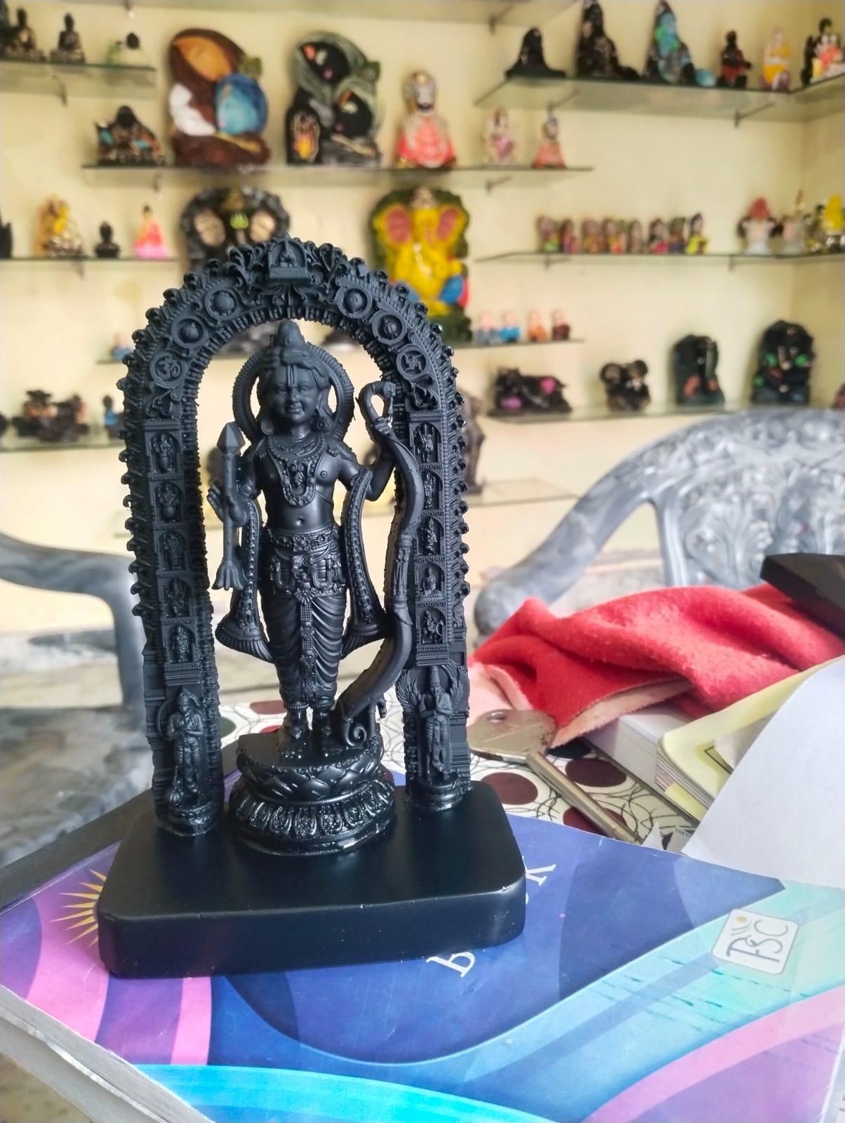 Ayodhya Ram Lalla 3D Resin Idol – 6-Inch Divine Sculpture for Home Décor & Gifting