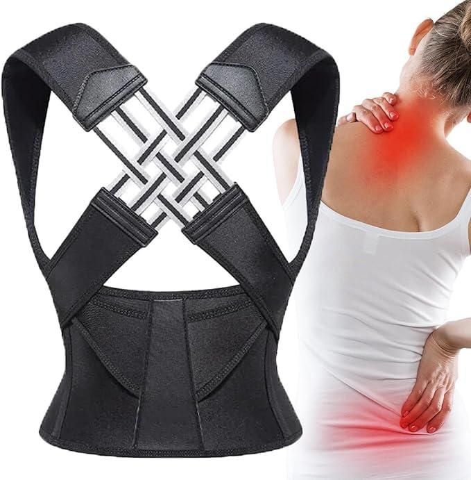 Adjustable Back Posture Corrector & Slouching Pain Relief Belt for Women & Men