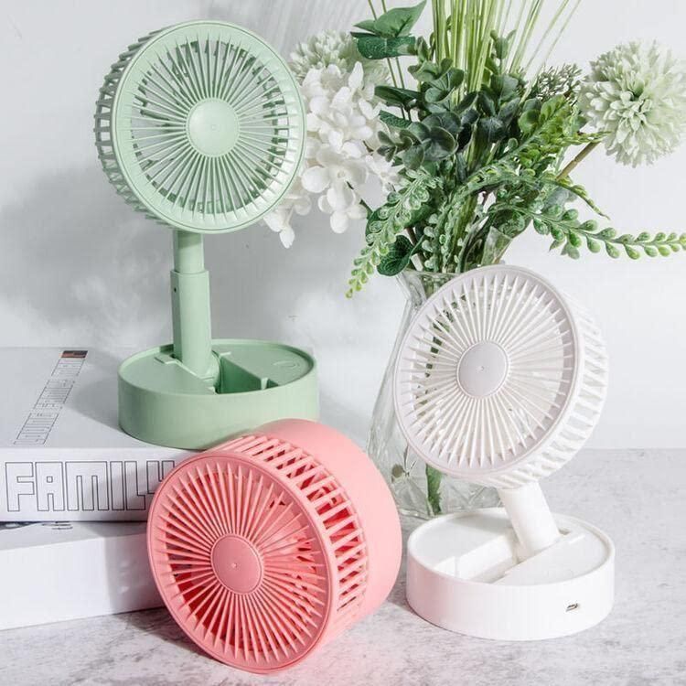 Adjustable Height Telescopic Rechargeable Standing Fan