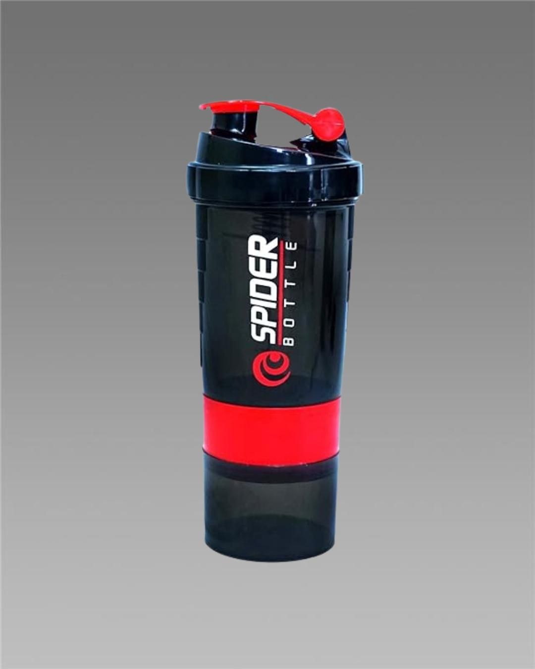 Spider Protein Shaker Bottle – 600ml Gym Sipper with Dual Compartments | BPA-Free