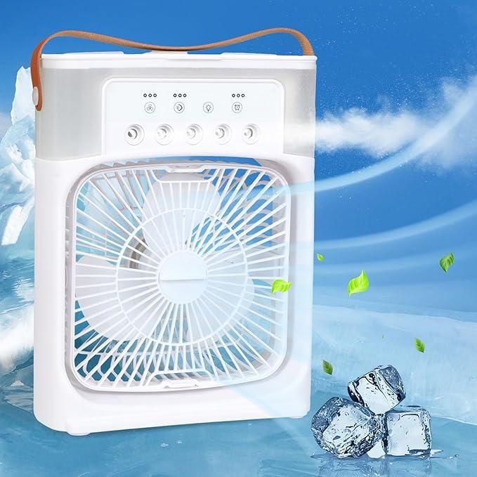USB Portable Mist Fan – Mini Air Cooler & Humidifier for Home, Office & Travel Use