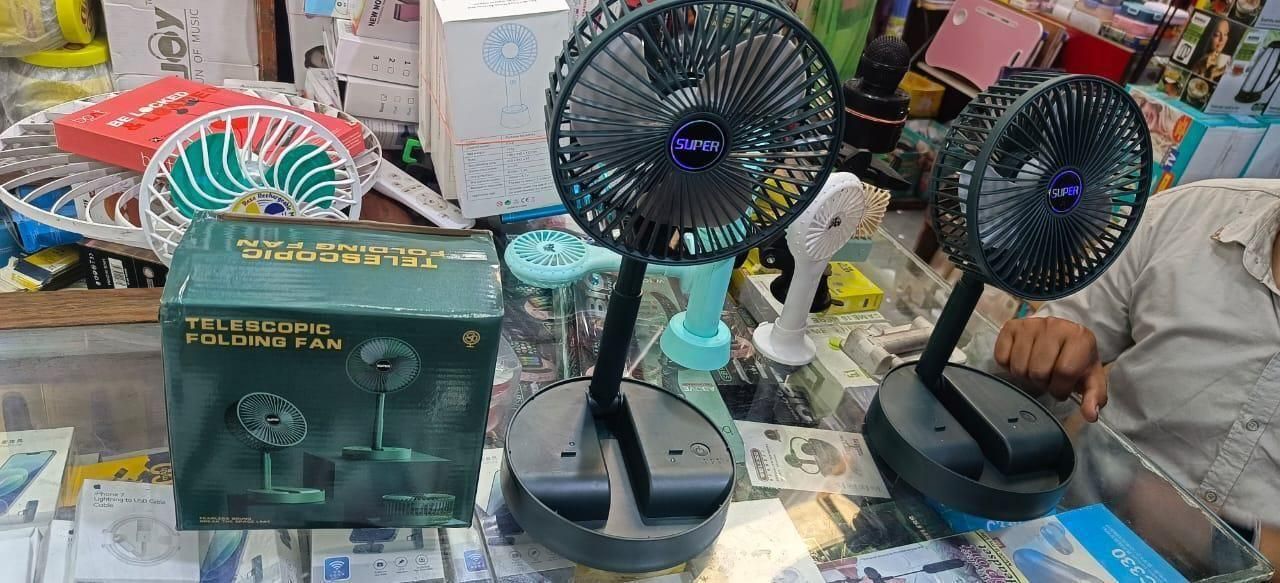 Adjustable Height Telescopic Rechargeable Standing Fan