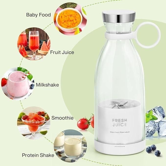 Travel Portable Mini Juice Blender – USB Rechargeable Juicer for Smoothies & Juices On-the-Go