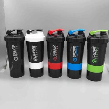 Spider Protein Shaker Bottle – 600ml Gym Sipper with Dual Compartments | BPA-Free