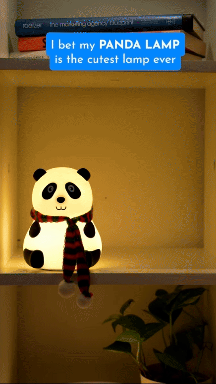 Adorable Panda Night Light Lamp for Kids – Soft Silicone with Touch Sensor