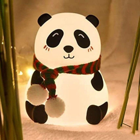 Adorable Panda Night Light Lamp for Kids – Soft Silicone with Touch Sensor