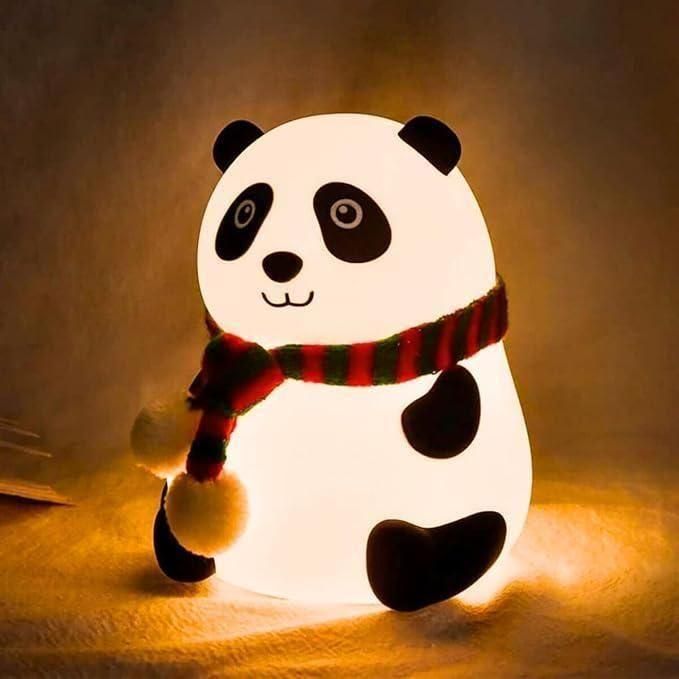 Adorable Panda Night Light Lamp for Kids – Soft Silicone with Touch Sensor