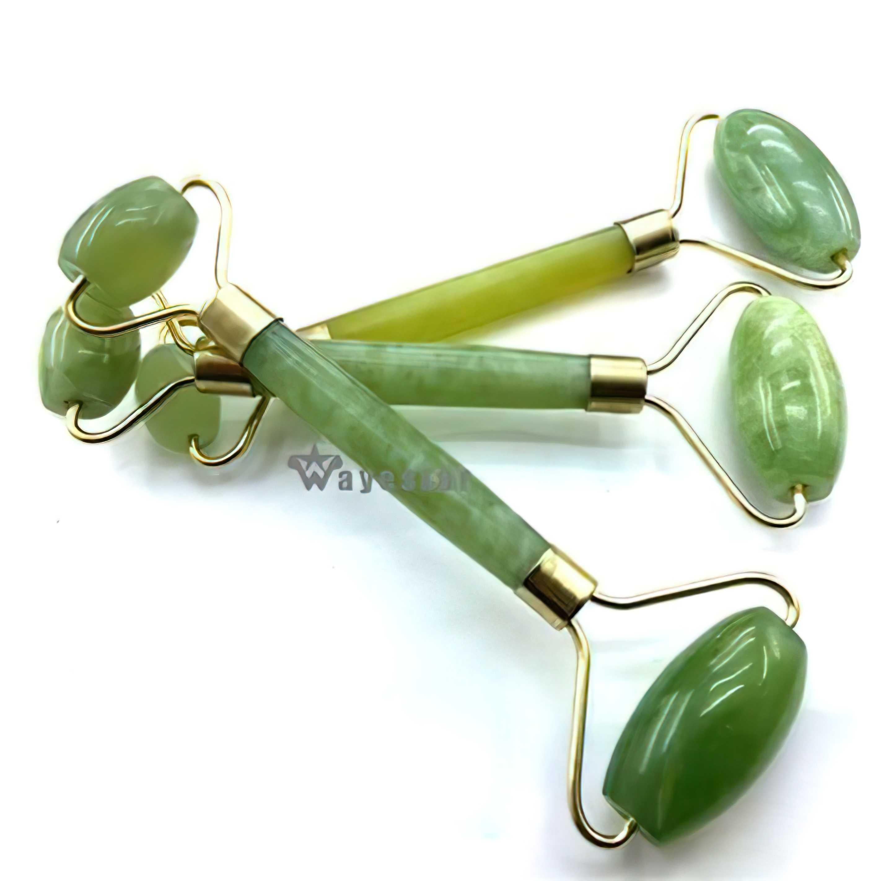 Smooth Facial Roller & Massager – Natural Jade Stone for Relaxing Skin