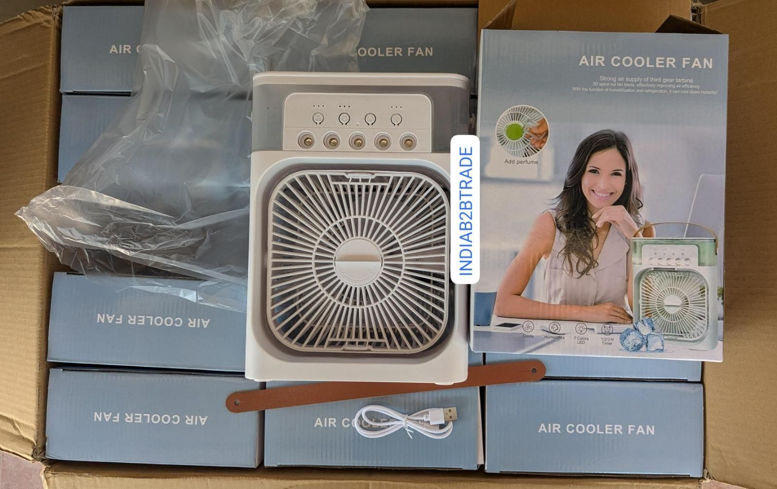 USB Portable Mist Fan – Mini Air Cooler & Humidifier for Home, Office & Travel Use