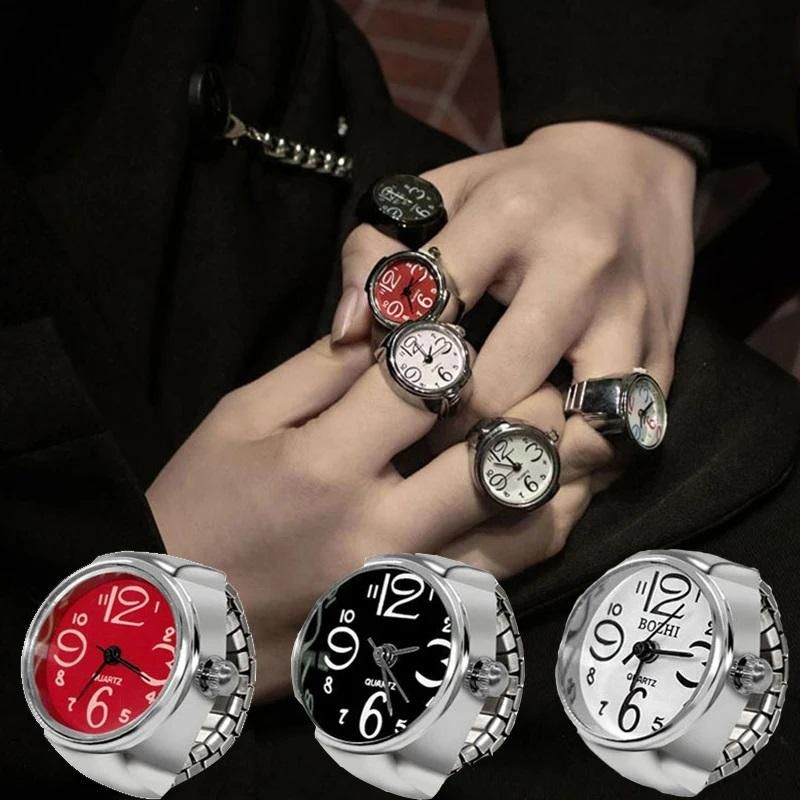 Women's Men's Ring Watch – Analogue Quartz Finger Watch Ring