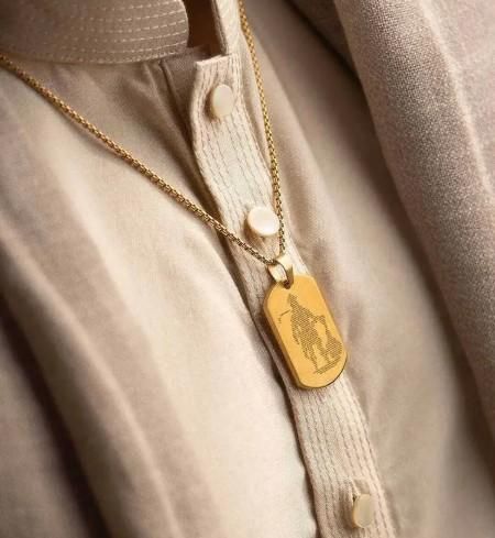 Golden Hanuman Chalisa Pendant with Chain – Gold-Plated Spiritual Locket for Men