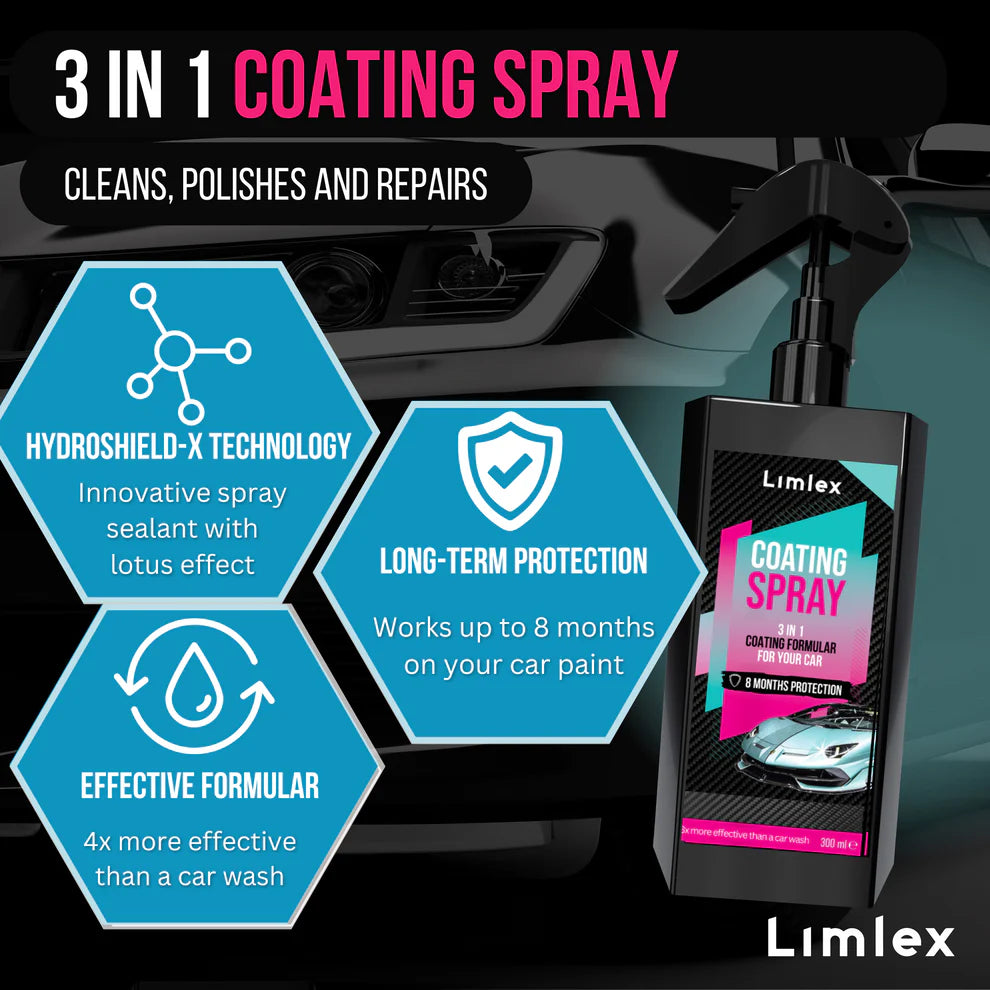 Coating Spray and Foam Car Cleaner 200ml (Combo)
