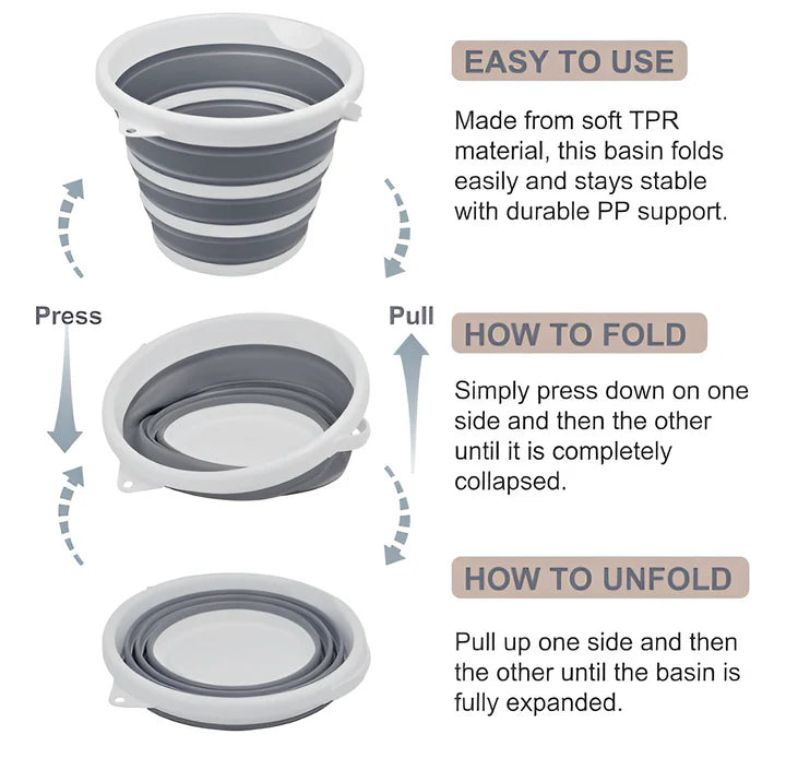 PVC Coated Collapsible Foldaway Bucket
